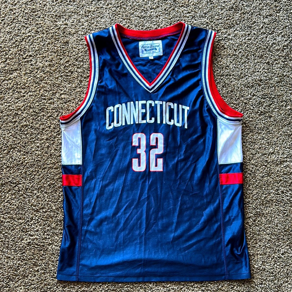 Richard Rip Hamilton UConn Huskies #32 Away Navy Jersey Connecticut Retro XL